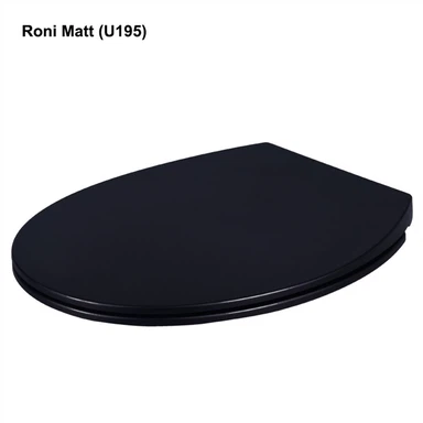 Matt fekete puha zárt WC-ülés