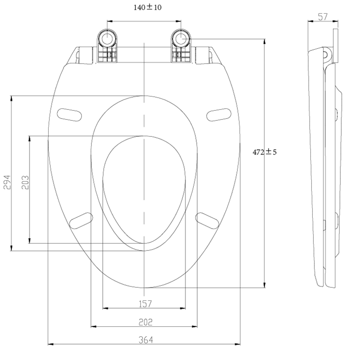toilet seat with training seat